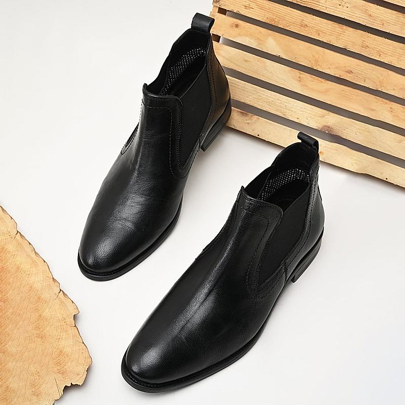 Regal Black Mens Chelsea Leather Boots