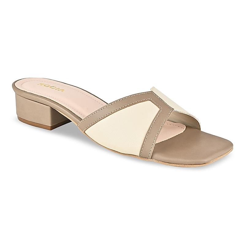 Rocia Beige Women Slip On Sandals