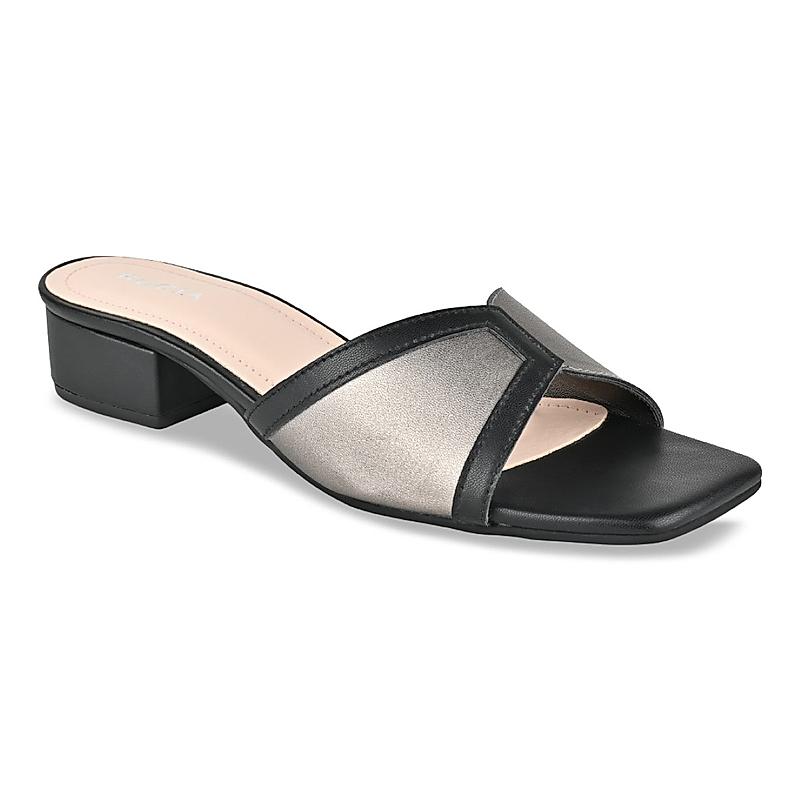 Rocia Black Women Slip On Sandals