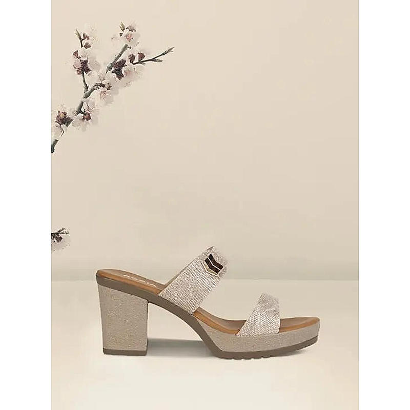 Rocia Women's Beige Block Heels