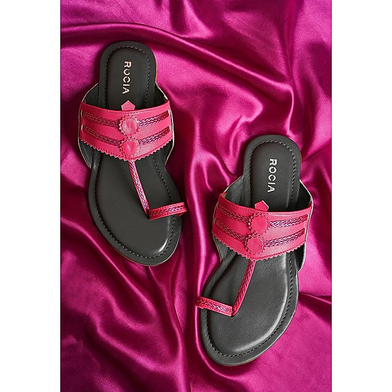 Rocia Pink Women Flat Kolhapuris