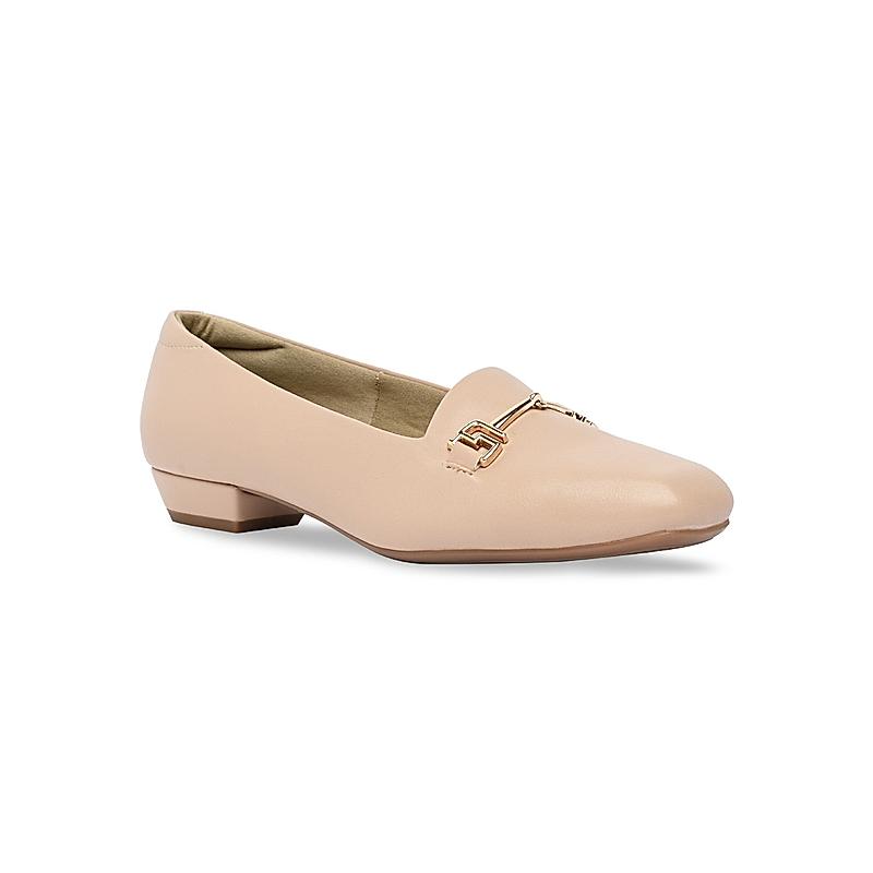 Rocia Beige Women Square Toe Workwear Pumps