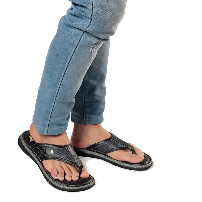 ID MENS BLACK SANDALS THONG