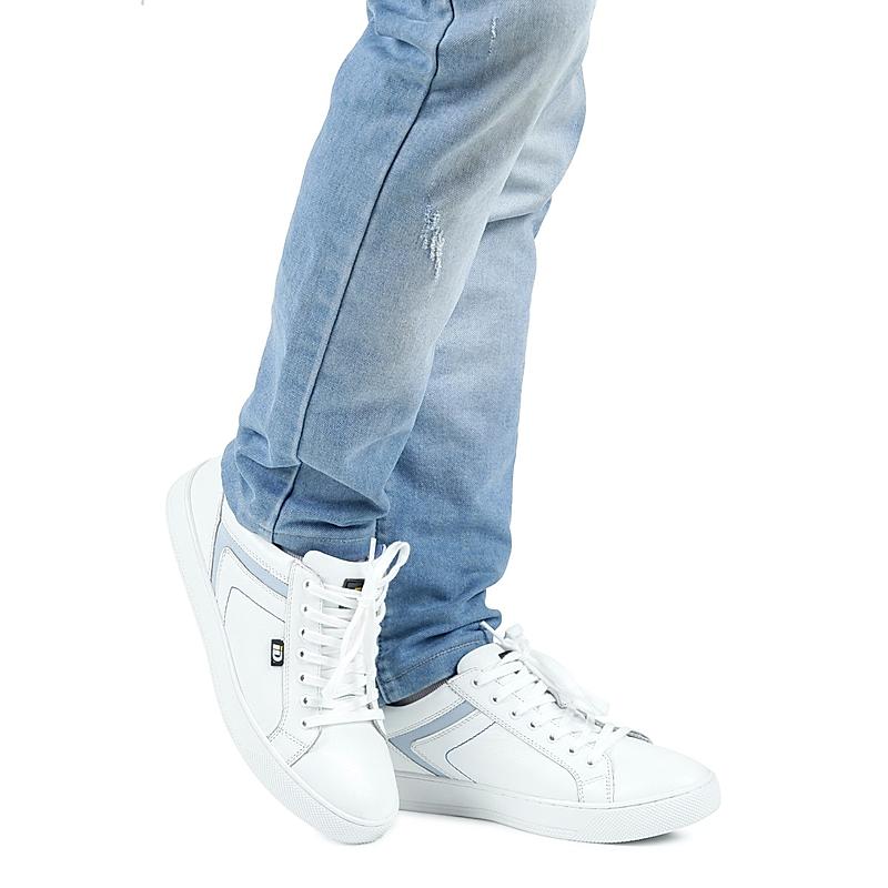 ID MENS WHITE SHOES CASUAL LACE-UP