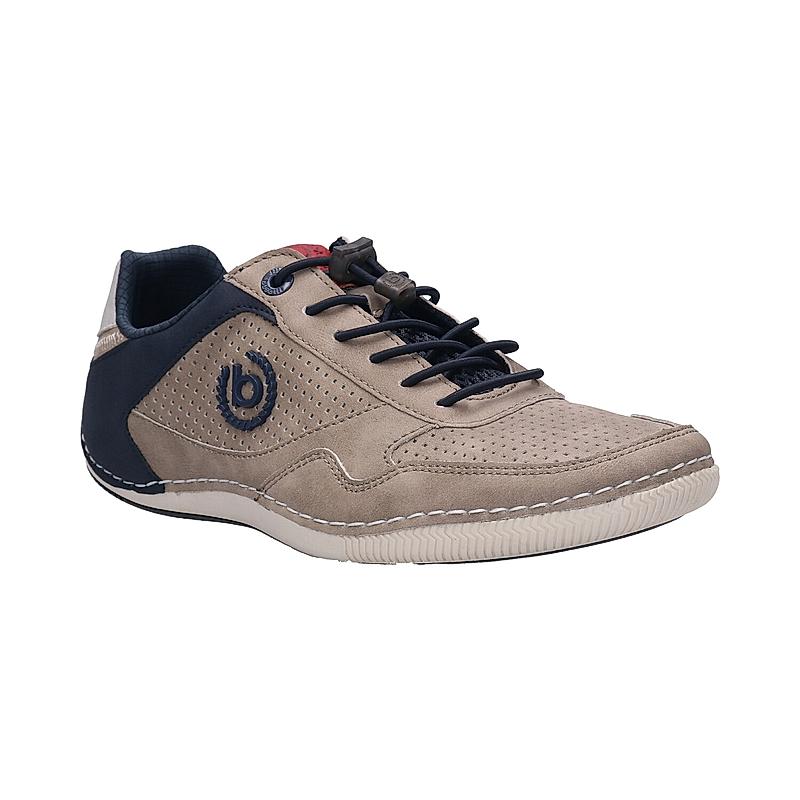 BUGATTI BEIGE MEN CANARIO SLIP-ON SNEAKERS