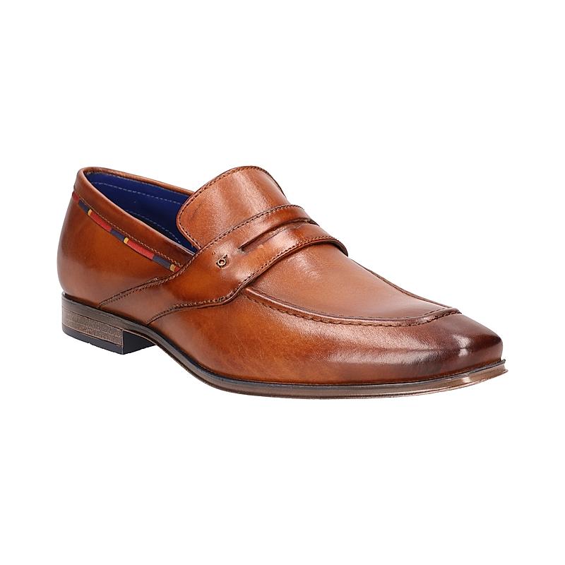 BUGATTI COGNAC MEN LEATHER MARGO PENNY LOAFER