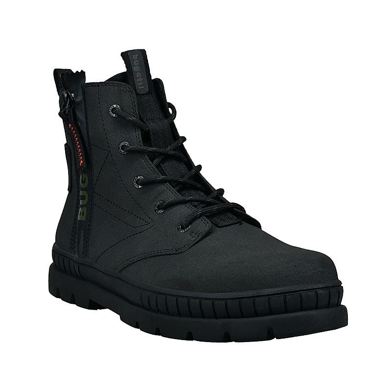 BUGATTI BLACK MEN PALLARIO CASUAL BOOTS