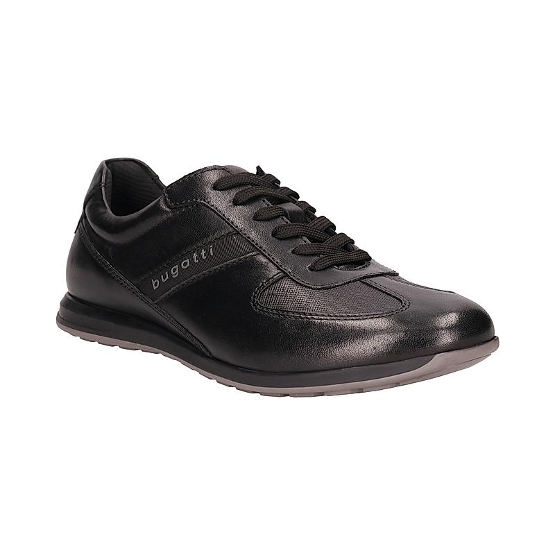 BUGATTI BLACK MEN THORELLO LACE-UP SNEAKERS