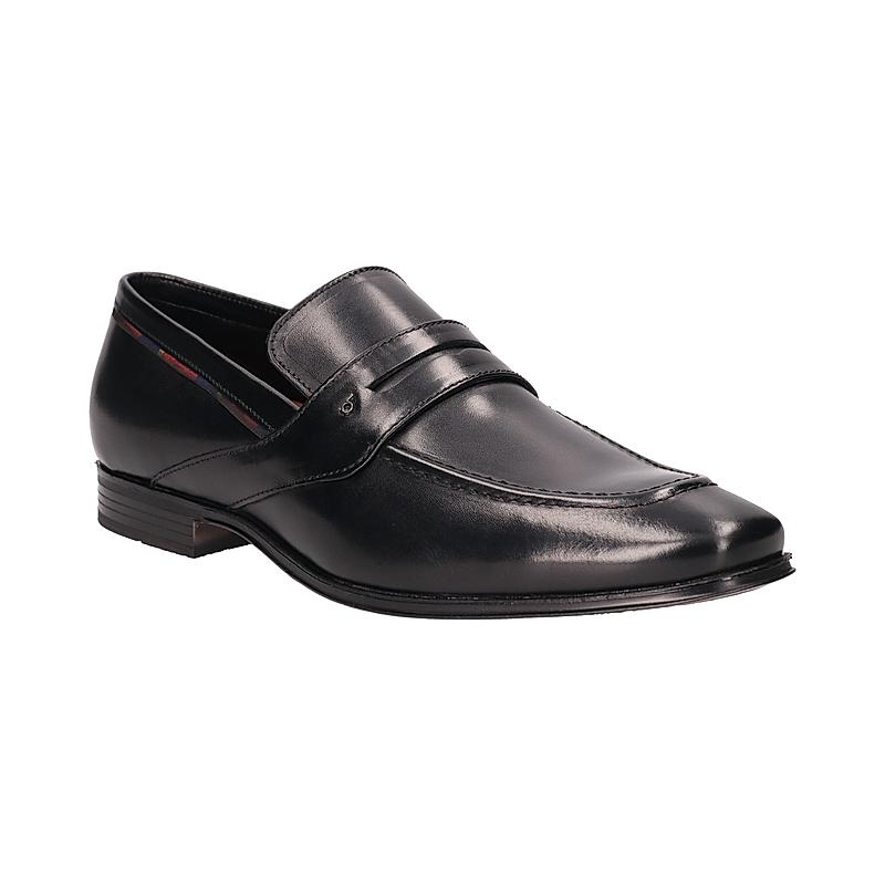 BUGATTI BLACK MEN LEATHER MARGO PENNY LOAFER