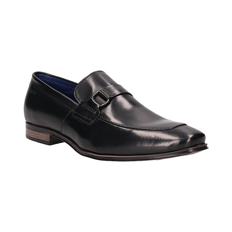 BUGATTI BLACK MEN LEATHER MARGO BIT LOAFER