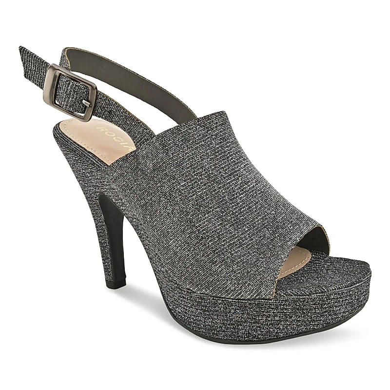 ROCIA Gun Metal Women Shimmer Stilettos