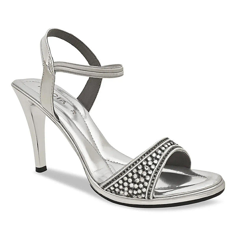 ROCIA Silver Women Diamond Embellished Stilettos