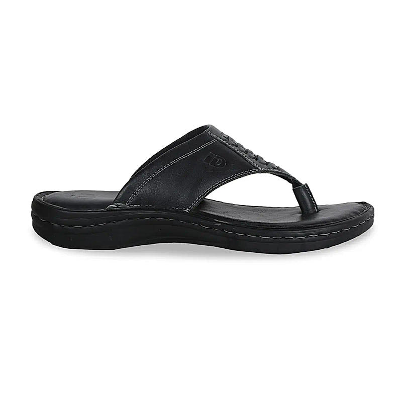 ID Mens Black Thong Sandals