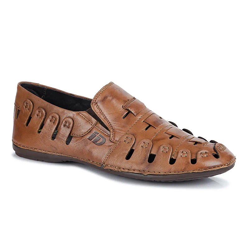 ID Mens Tan Ethnic Sandals