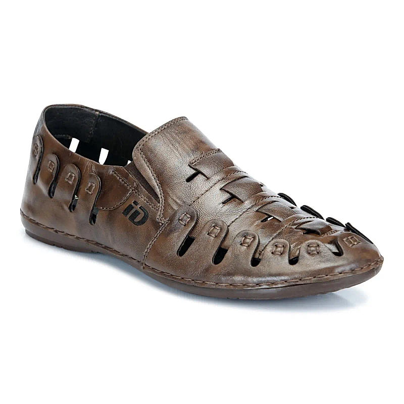 ID Mens Brown Ethnic Sandals