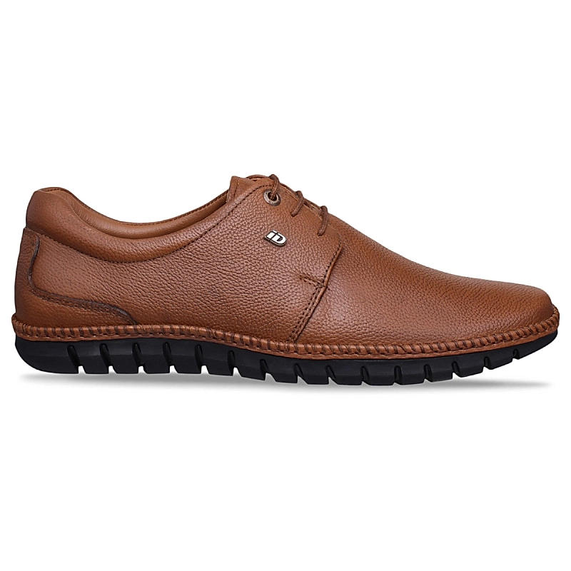 ID Mens Tan Formal Lace-Up Shoes