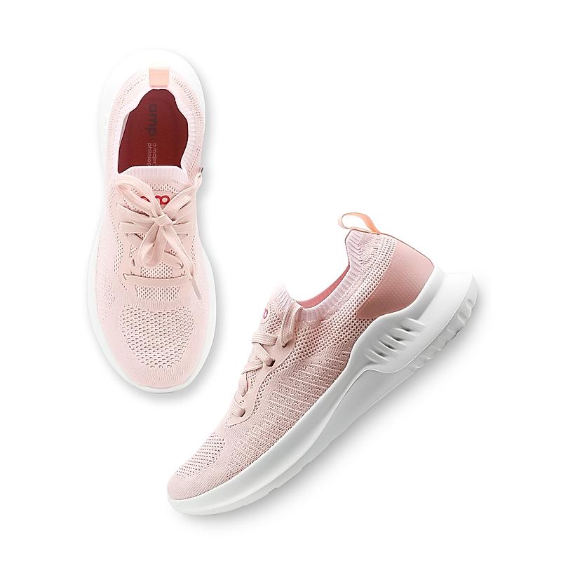 AMP CLEAR PINK WOMEN SLIP-ON SNEAKERS