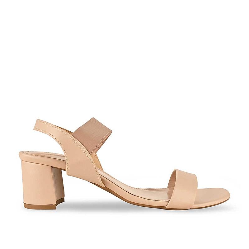 Rocia Beige Women Block Heel Sandals