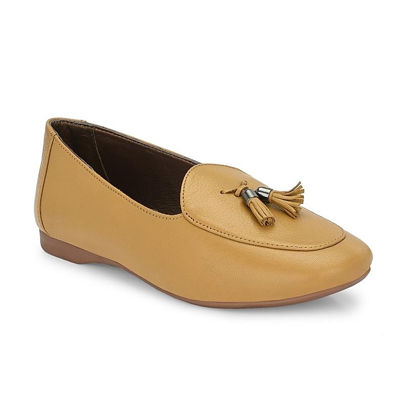 LADY BOSS BY EGOSS YELLOW WOMEN TASSEL LOAFERS