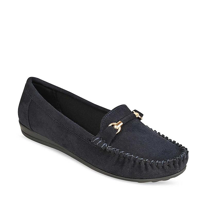 Rocia Blue Women Suede Ballerinas