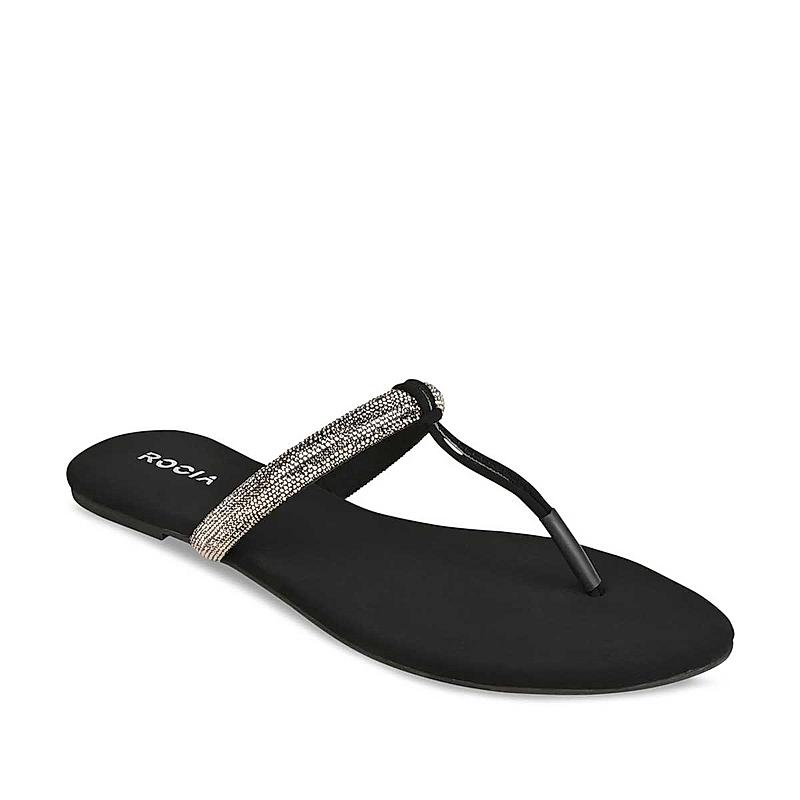 Rocia Black Women Diamante Flats