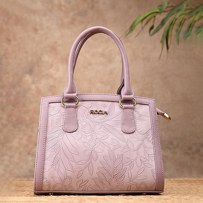 Rocia By Regal Lilac Women Flower Patterned Self Handbag