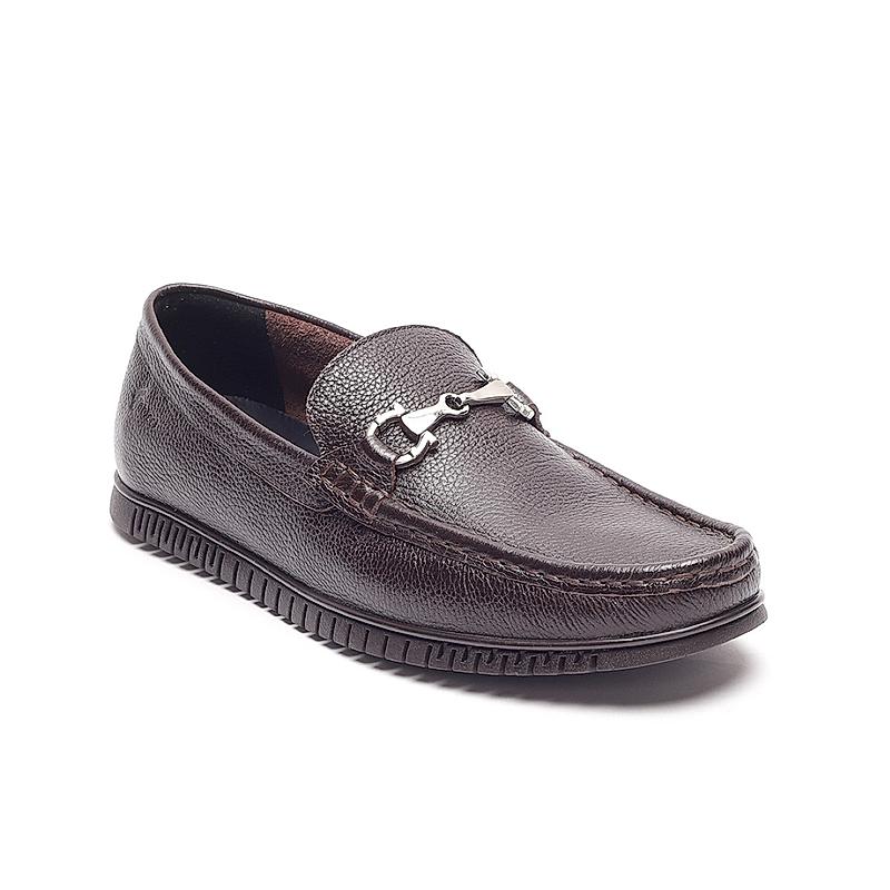 GABICCI BROWN MEN ZEPPELIN LEATHER LOAFERS