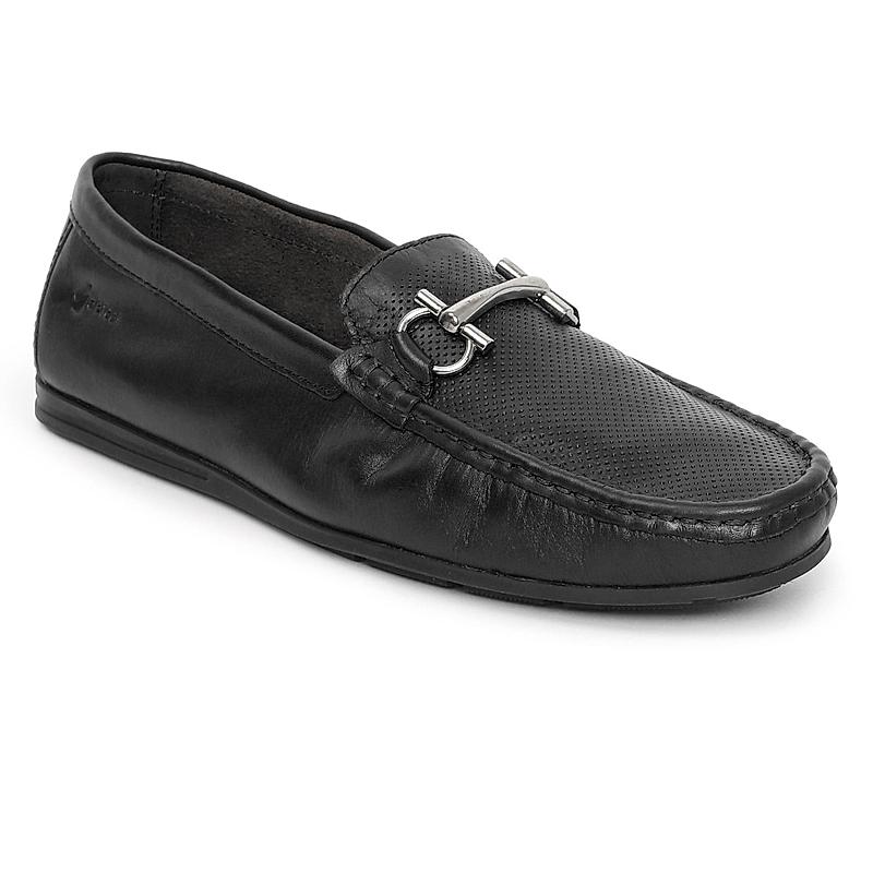 GABICCI BLACK MEN TEQUILA LEATHER LOAFERS