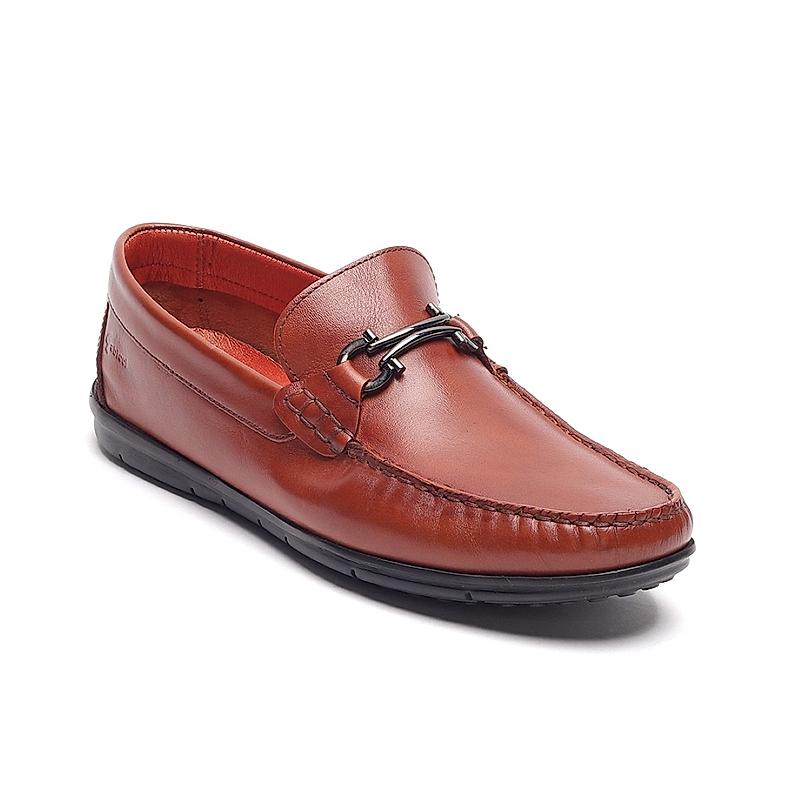 GABICCI TAN MEN EASTWOOD LEATHER LOAFERS