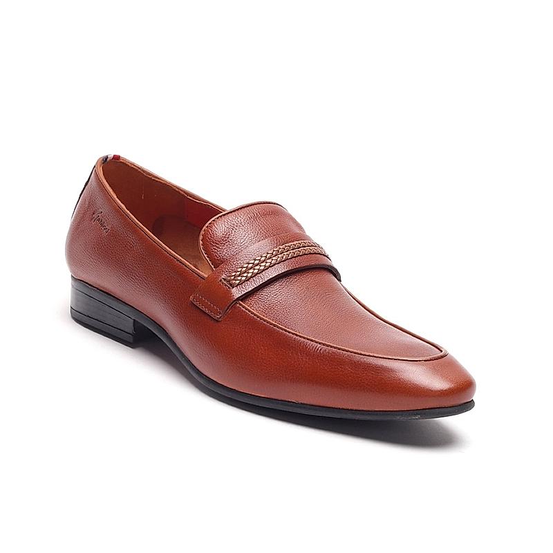 GABICCI TAN MEN COLEMAN FORMAL SLIP ON LEATHER SHOES