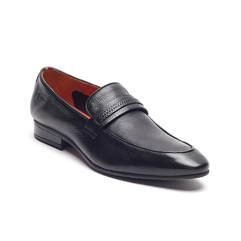 GABICCI BLACK MEN COLEMAN FORMAL SLIP ON LEATHER SHOES