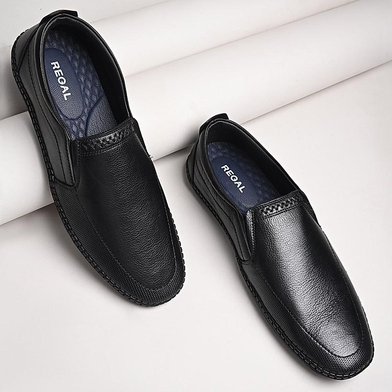 Regal Black Men Casual Slip Ons