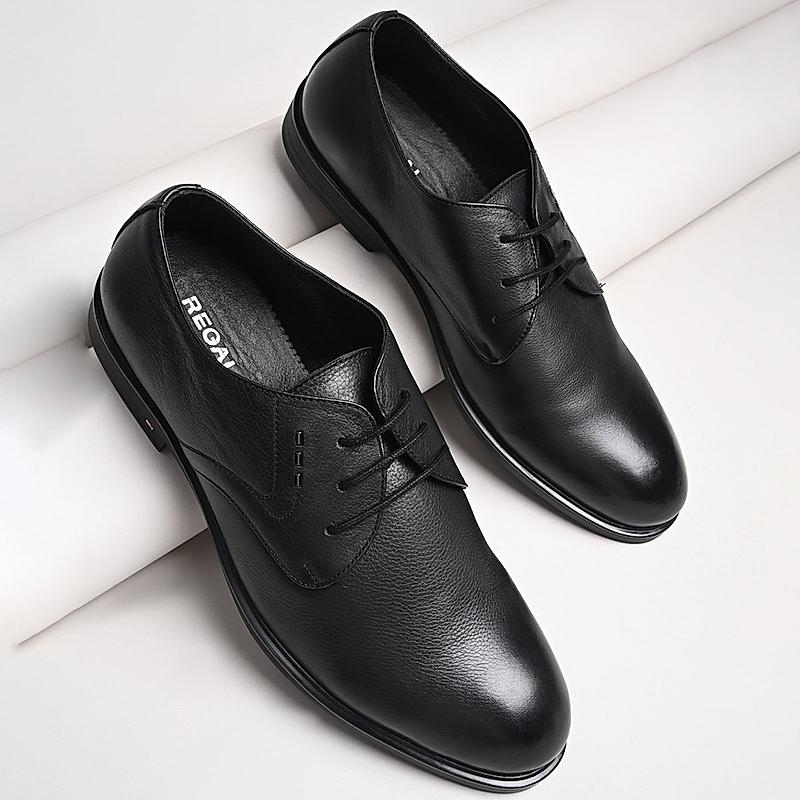 Regal Black Men Classic Office Lace Ups