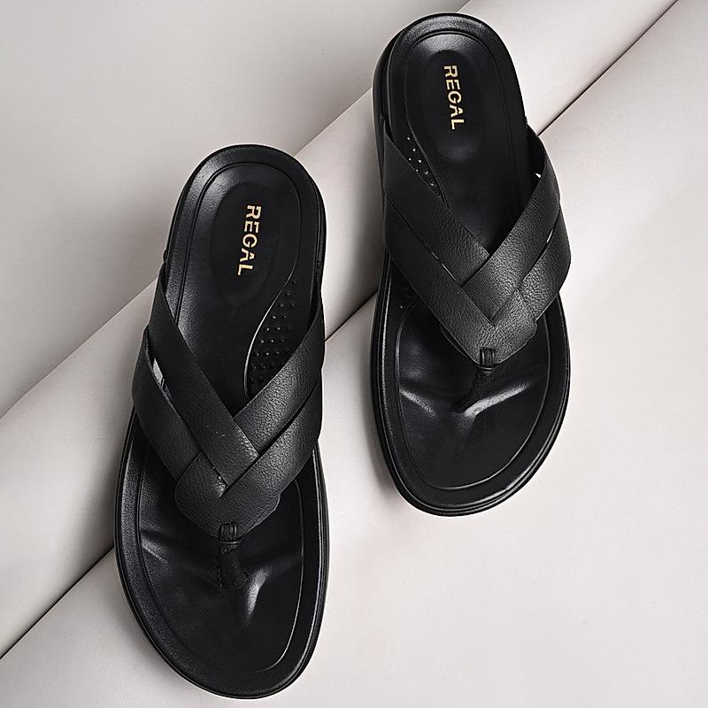 Regal Black Men Casual Sandals