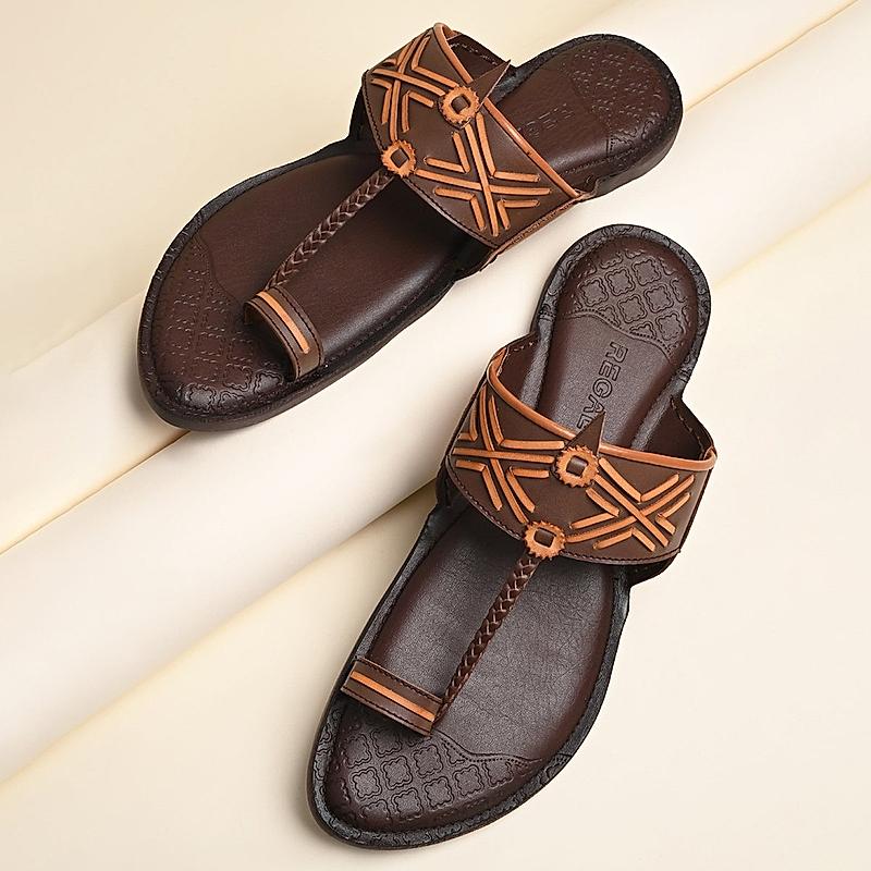 Regal Brown Men Casual Kolhapuris