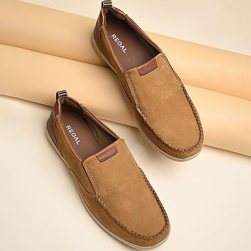 Regal Tan Men Casual Slip Ons