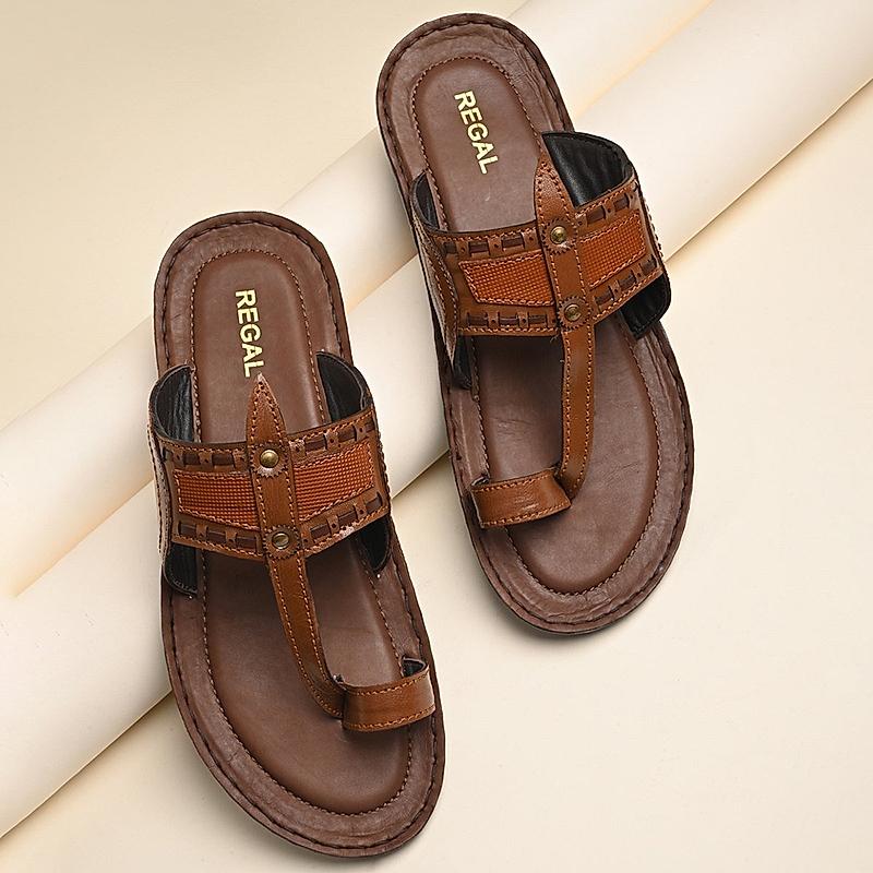 Regal Tan Men Casual Leather Kolhapuris