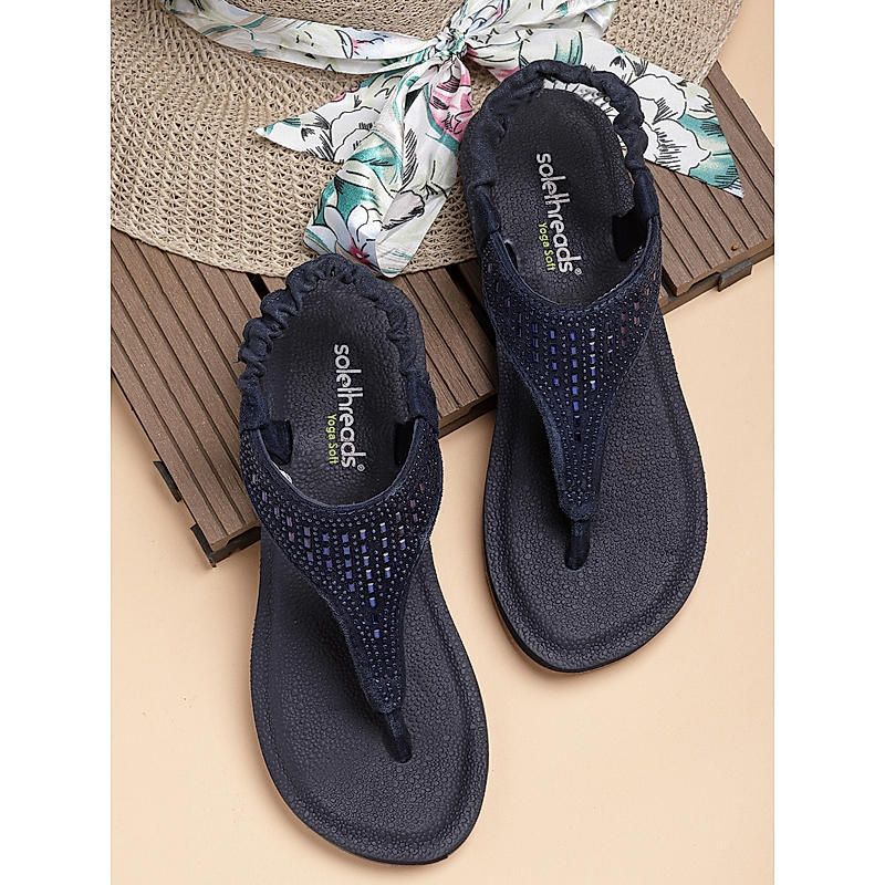 Sole Threads Womens Navy Yoga Sandals