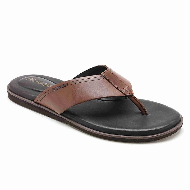 RUOSH TAN MEN FLIP FLOPS