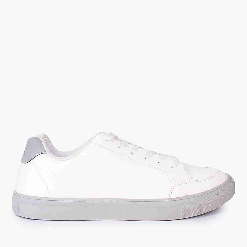 LEE COOPER WHITE MENS LACE UP SNEAKERS