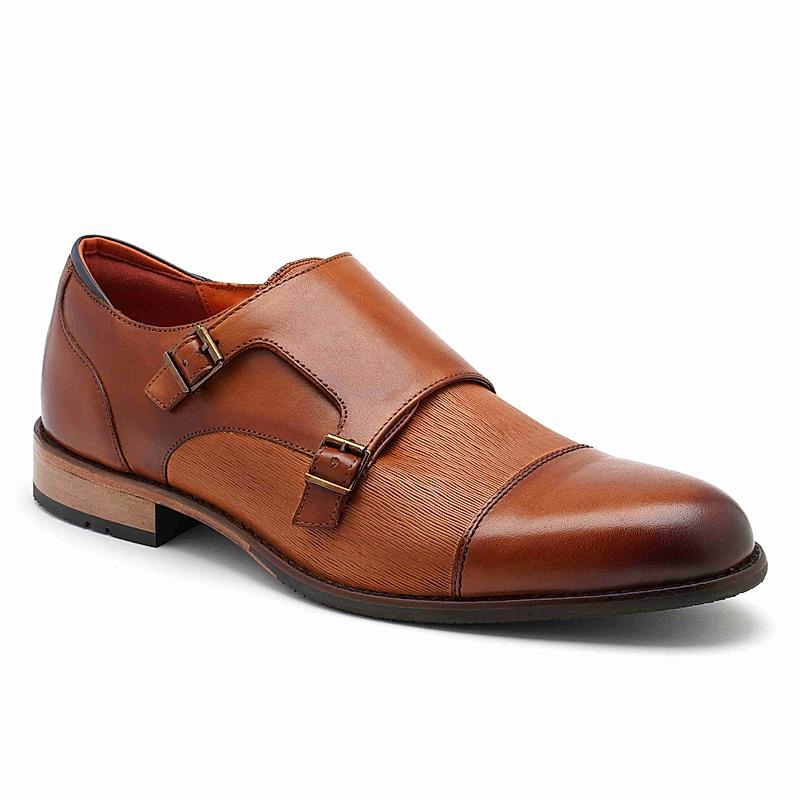 RUOSH TAN MEN MONK-STRAP SHOES