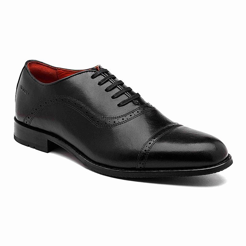 RUOSH BLACK MEN OXFORD SHOES