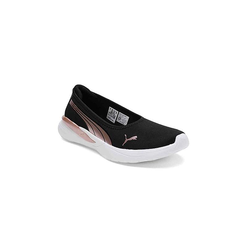 PUMA WOMEN BLACK EVELYN SOFTRIDE BALLERINAS