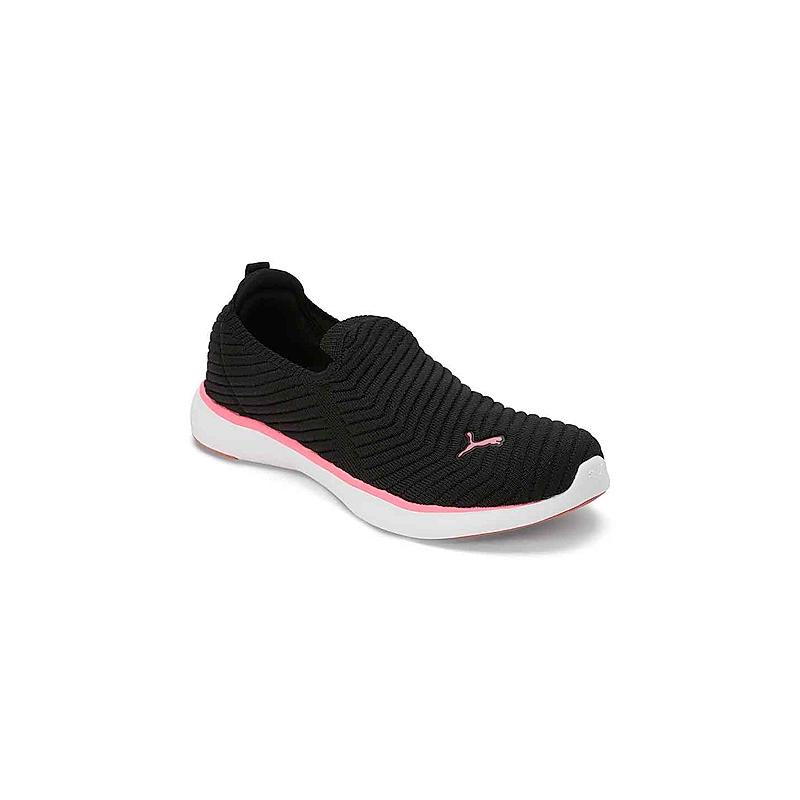 PUMA WOMEN BLACK SOFTRIDE PEGASI KNIT WNS SLIP ON SNEAKERS