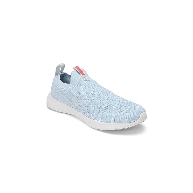 PUMA WOMEN LIGHT BLUE SOFTRIDE CLEAN V2 WNS SLIP ON SNEAKERS