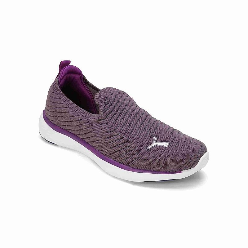 PUMA WOMEN PURPLE SOFTRIDE PEGASI KNIT WNS SLIP ON SNEAKERS