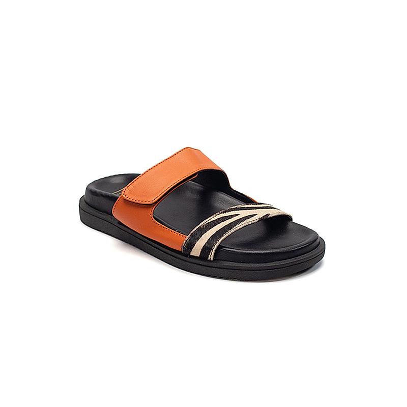 HEEL YOUR SOLE ORANGE WOMEN POLLY SLIDES