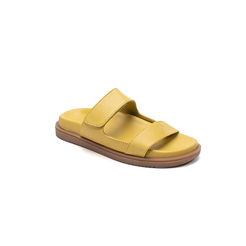 HEEL YOUR SOLE YELLOW WOMEN POLLY SLIDES