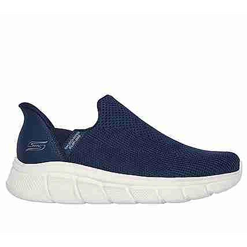 SKECHERS NAVY MEN BOBS B FLEX - RESILIENT EDGE SLIP ON SNEAKERS