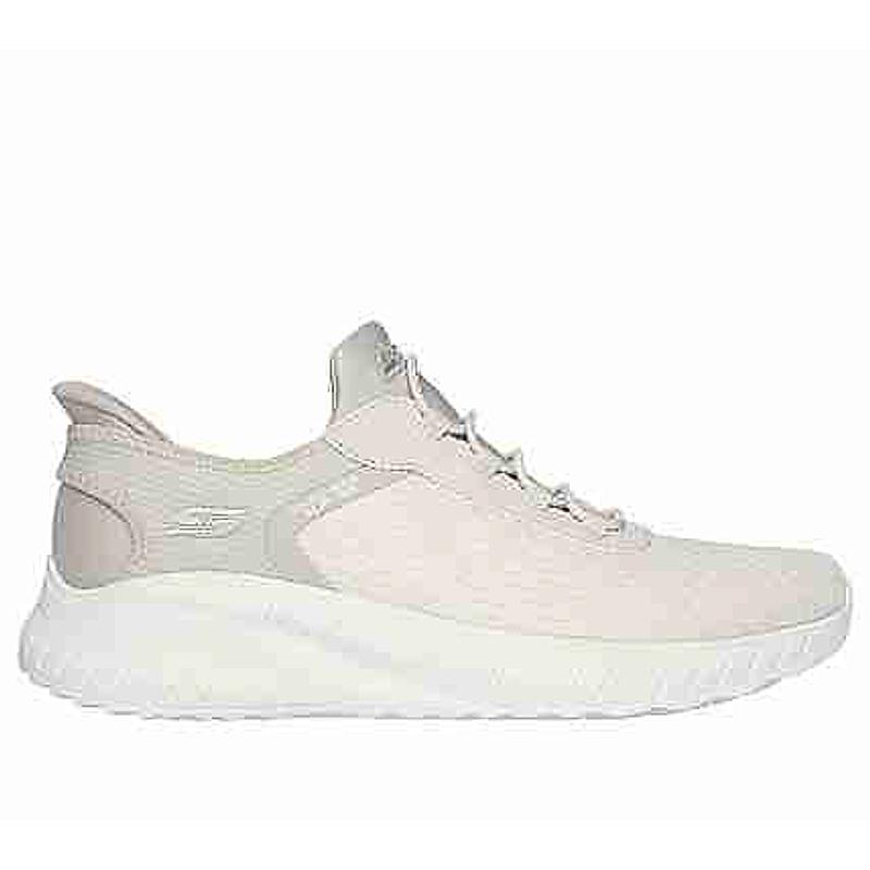 SKECHERS WHITE WOMEN BOBS SQUAD CHAOS - IN COLOR SLIP ON SNEAKERS